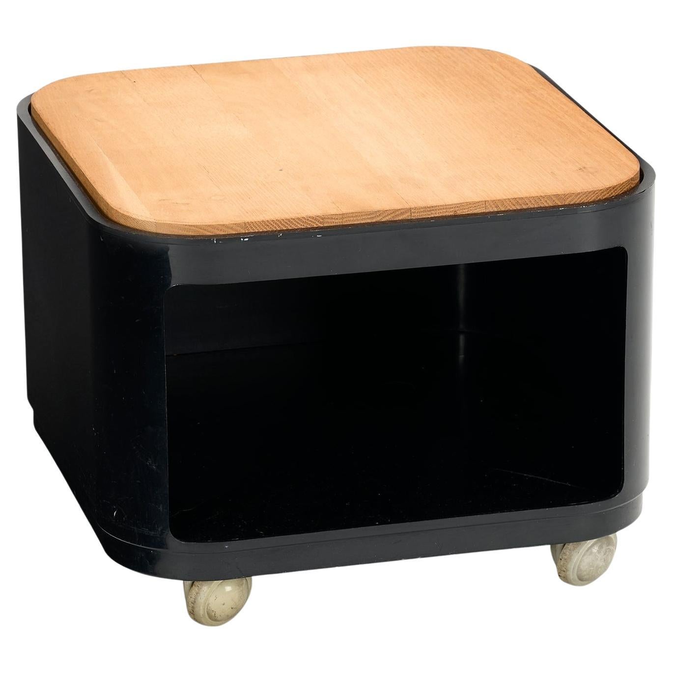 Anna Castelli Ferrieri Componibili Side Table With Removable Wood Top, 1970s For Sale