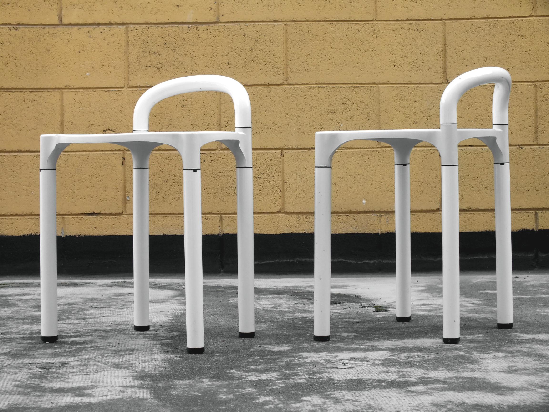 Anna Castelli Ferrieri Design in Years '80 for Kartell Set of Two Stools 