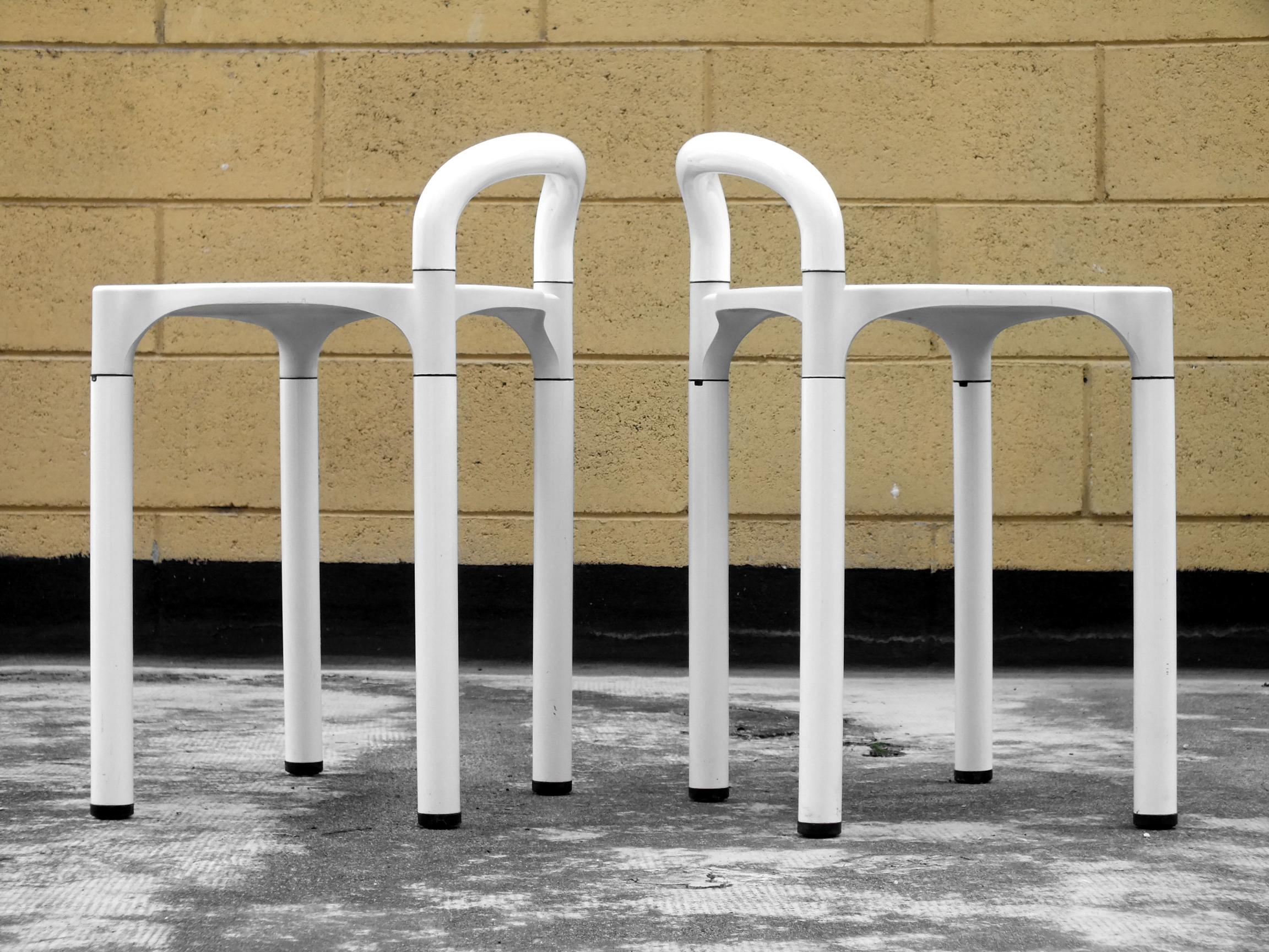 Post-Modern Anna Castelli Ferrieri Design in Years '80 for Kartell Set of Two Stools 