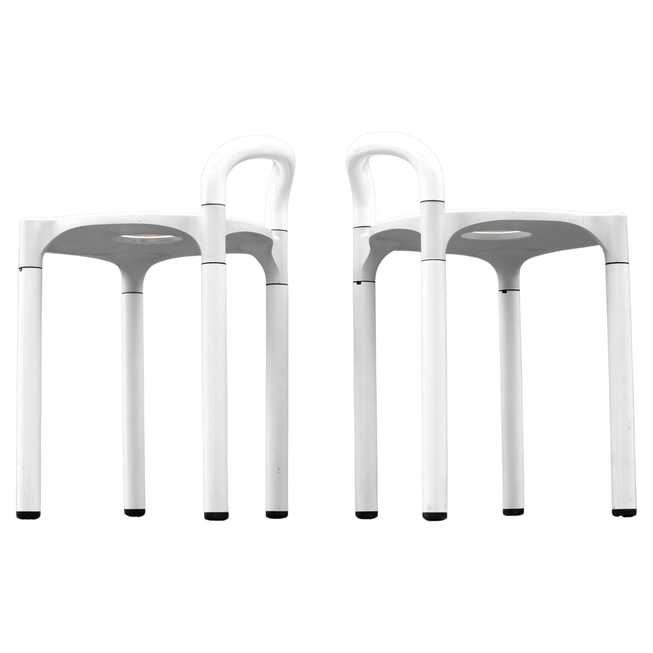 Anna Castelli Ferrieri Design in Years '80 for Kartell Set of Two Stools "Polo"