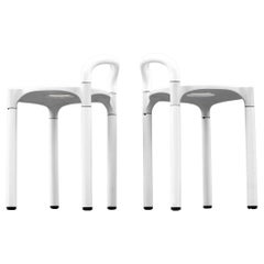Anna Castelli Ferrieri Design in Years '80 for Kartell Set of Two Stools "Polo"
