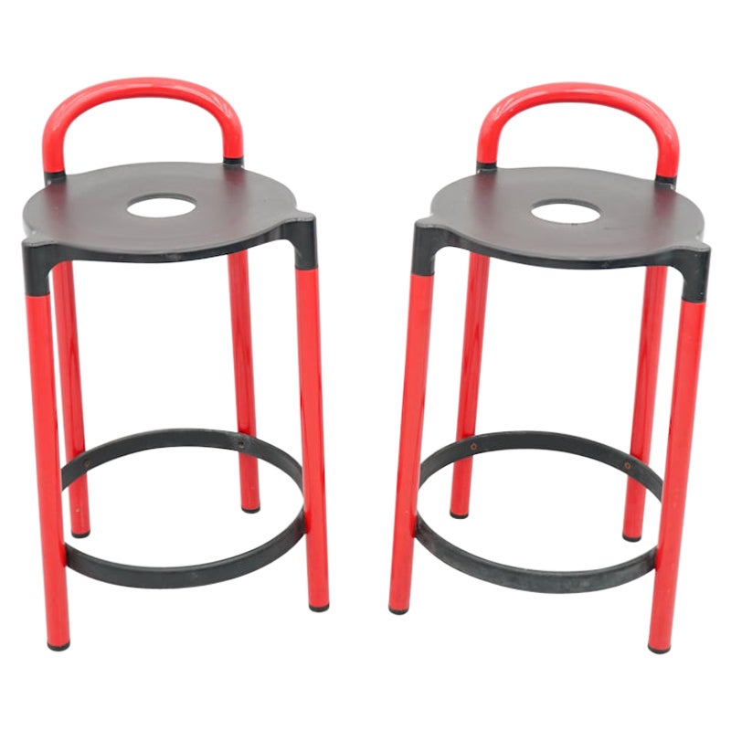 Anna Castelli High Bar Stools Mod. 4823, Kartell 1979 For Sale