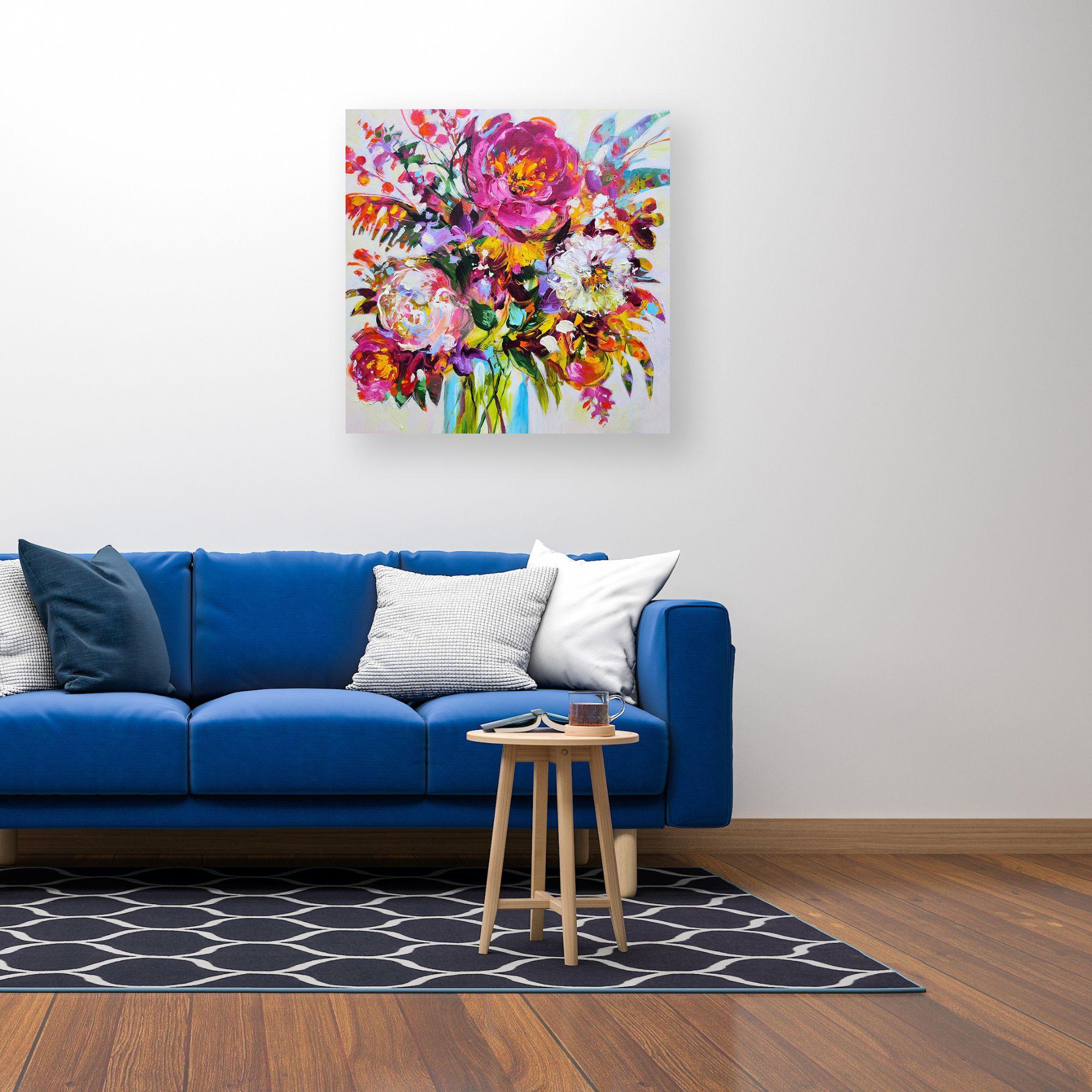 Bloom of Happiness- peinture impressionniste abstraite originale -art contemporain - Painting de Anna Cher