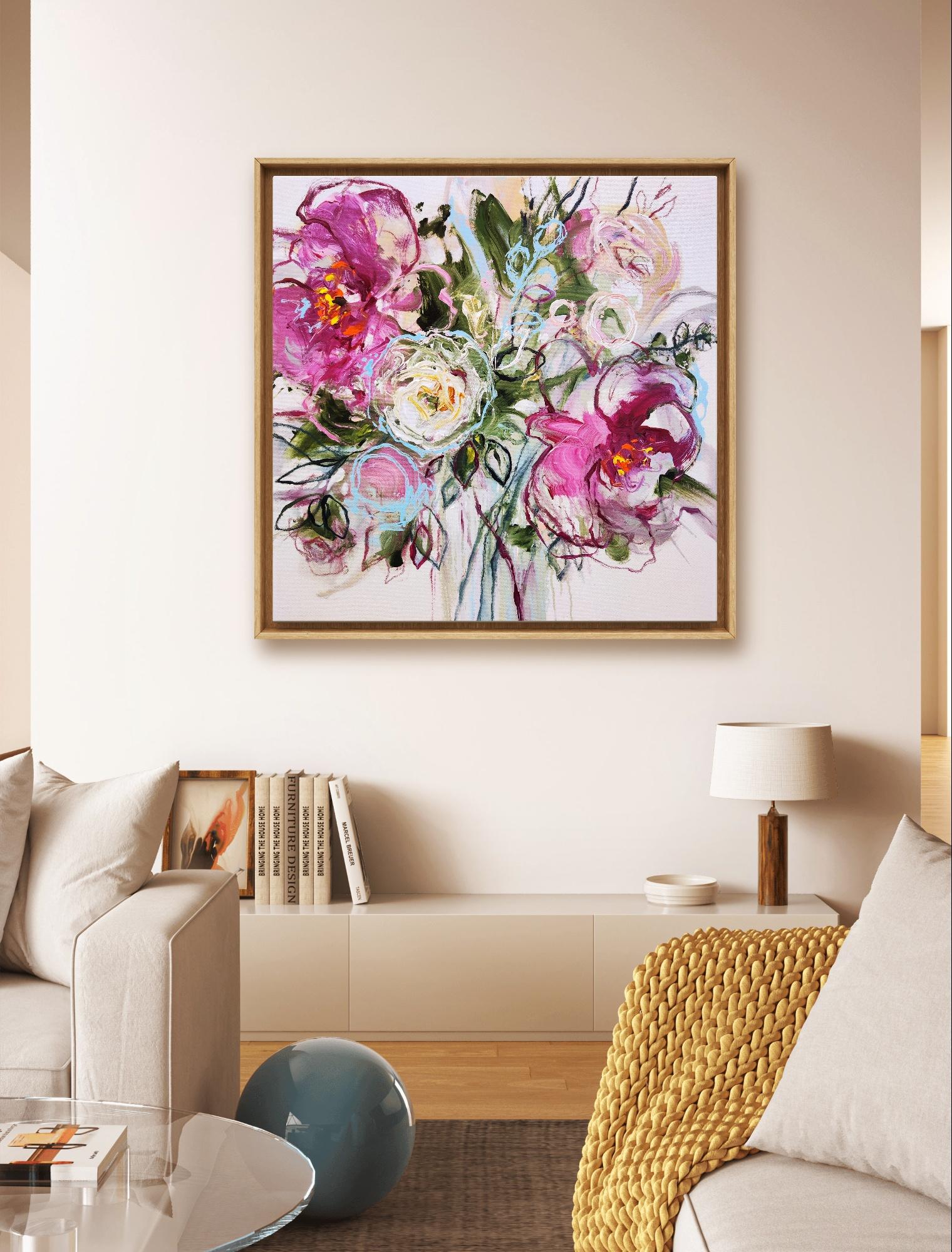 Blossom Whispers - peintures impressionnistes abstraites originales - art contemporain - Impressionnisme Art par Anna Cher