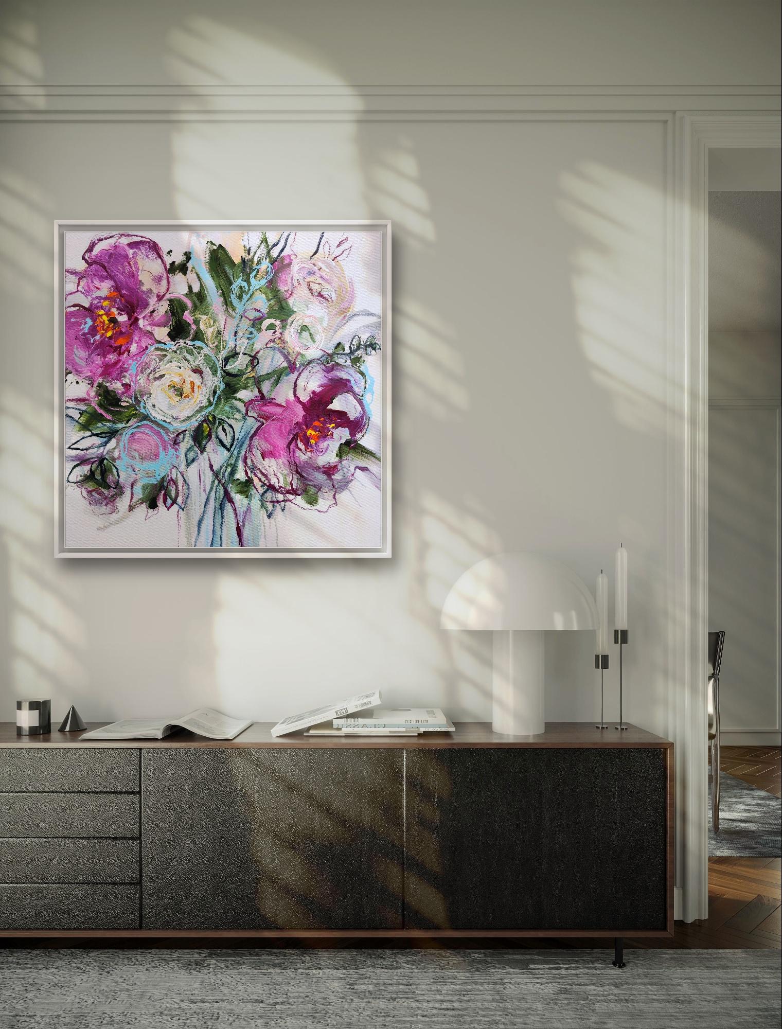 Blossom Whispers - pinturas originales de impresionismo abstracto - arte contemporáneo en venta 2