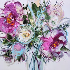 Blossom Whispers - original abstract impressionism paintings - contemporary art
