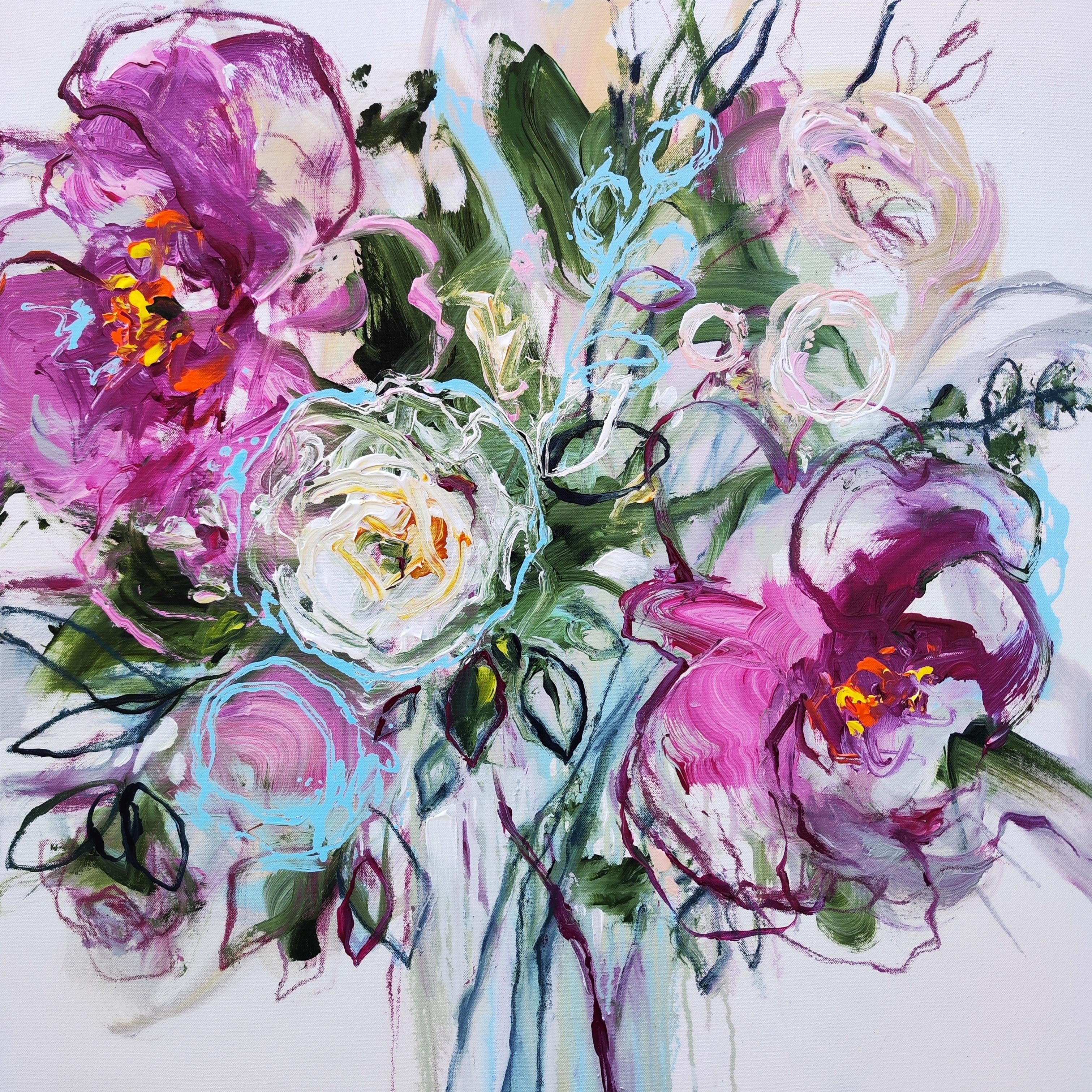 Blossom Whispers - pinturas originales de impresionismo abstracto - arte contemporáneo