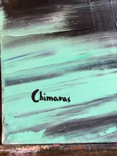 "Gusti di menta e limone" Astratto francese di grandi dimensioni Pittura