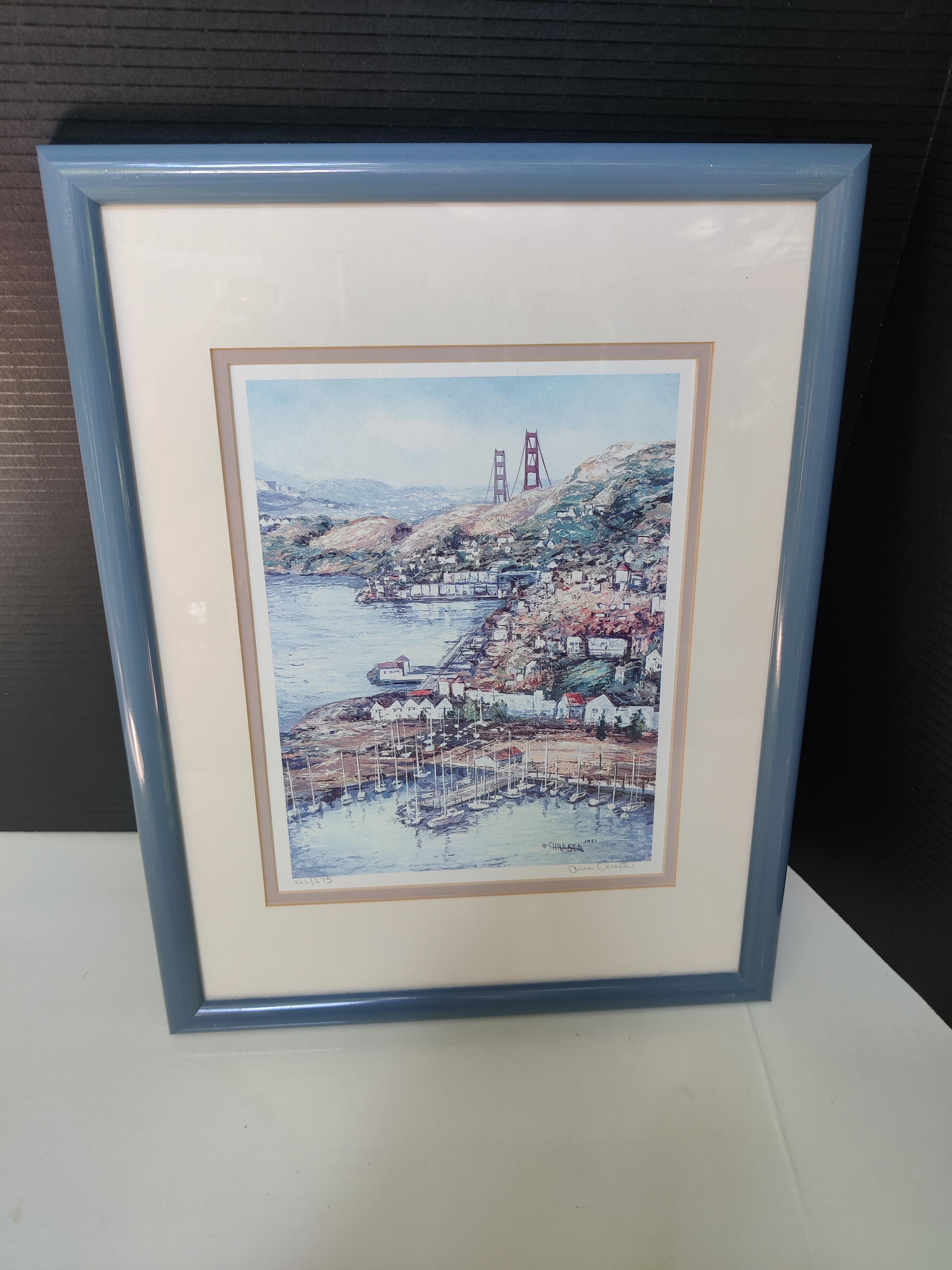 Anna Chrasta San Francisco Scene Bay & Golden Gate Bridge Signiert und nummeriert im Angebot 5