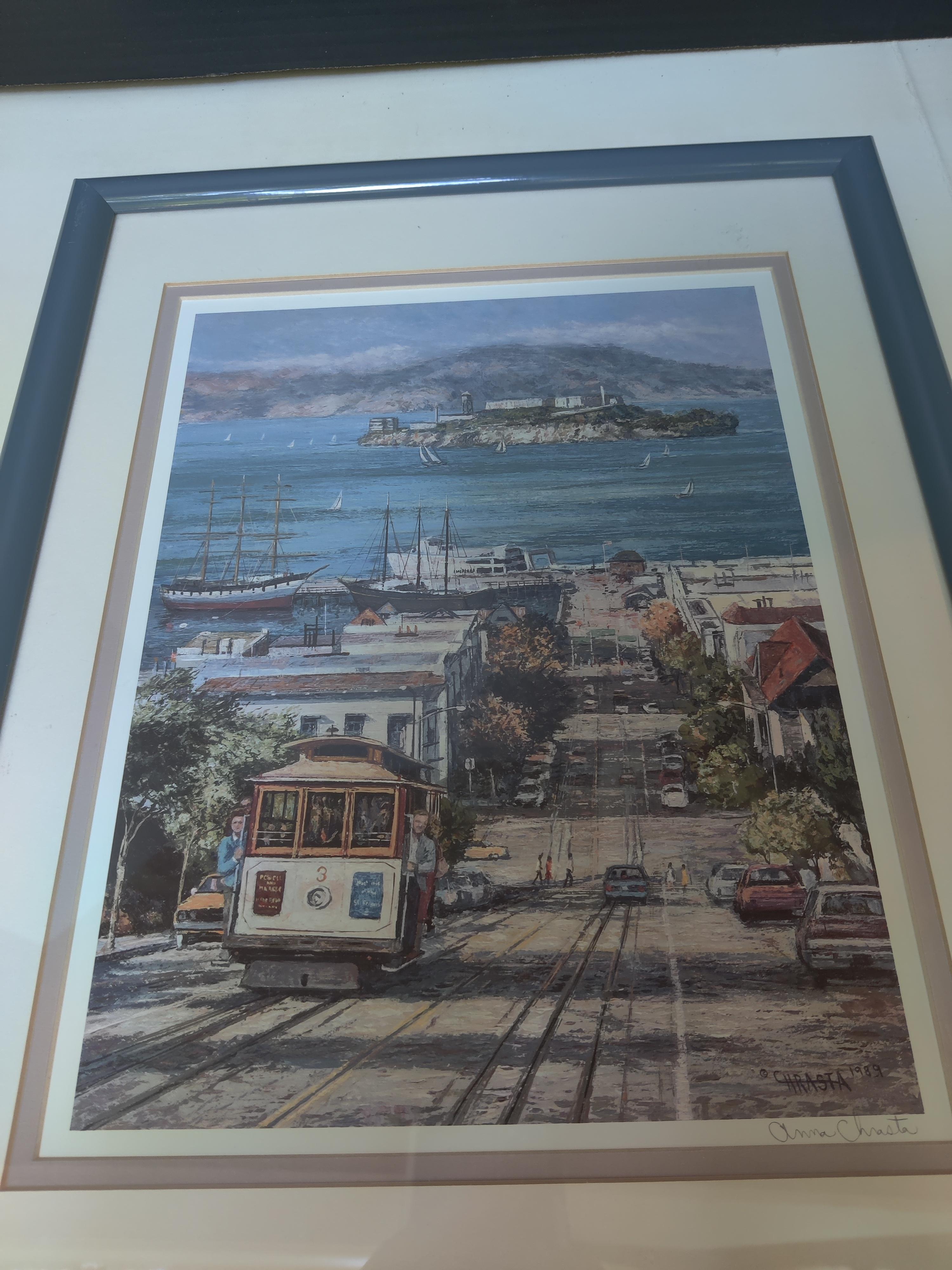 Anna Chrasta San Francisco Scene Bay & Golden Gate Bridge Signiert und nummeriert (amerikanisch) im Angebot