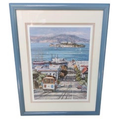 Vintage Anna Chrasta San Francisco Scene Signed Lithograph