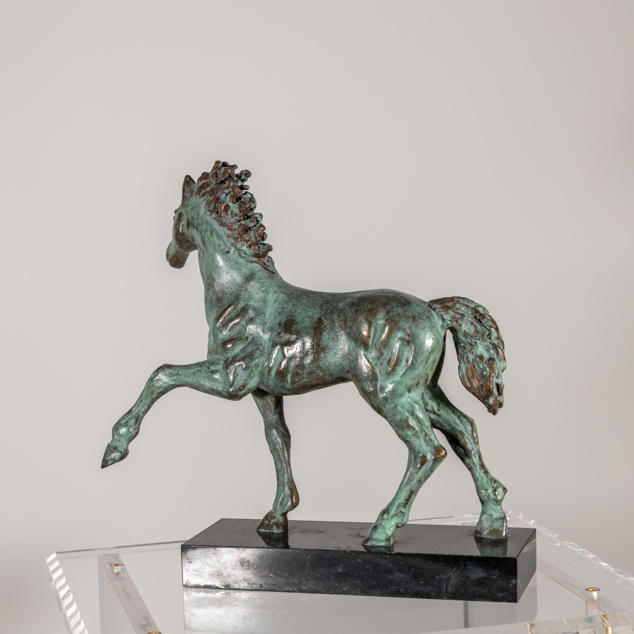 Anna Chromy 'Czech Rep. 1940-2021, Attrib.' Bronze Horse In Distressed Condition In Greding, DE