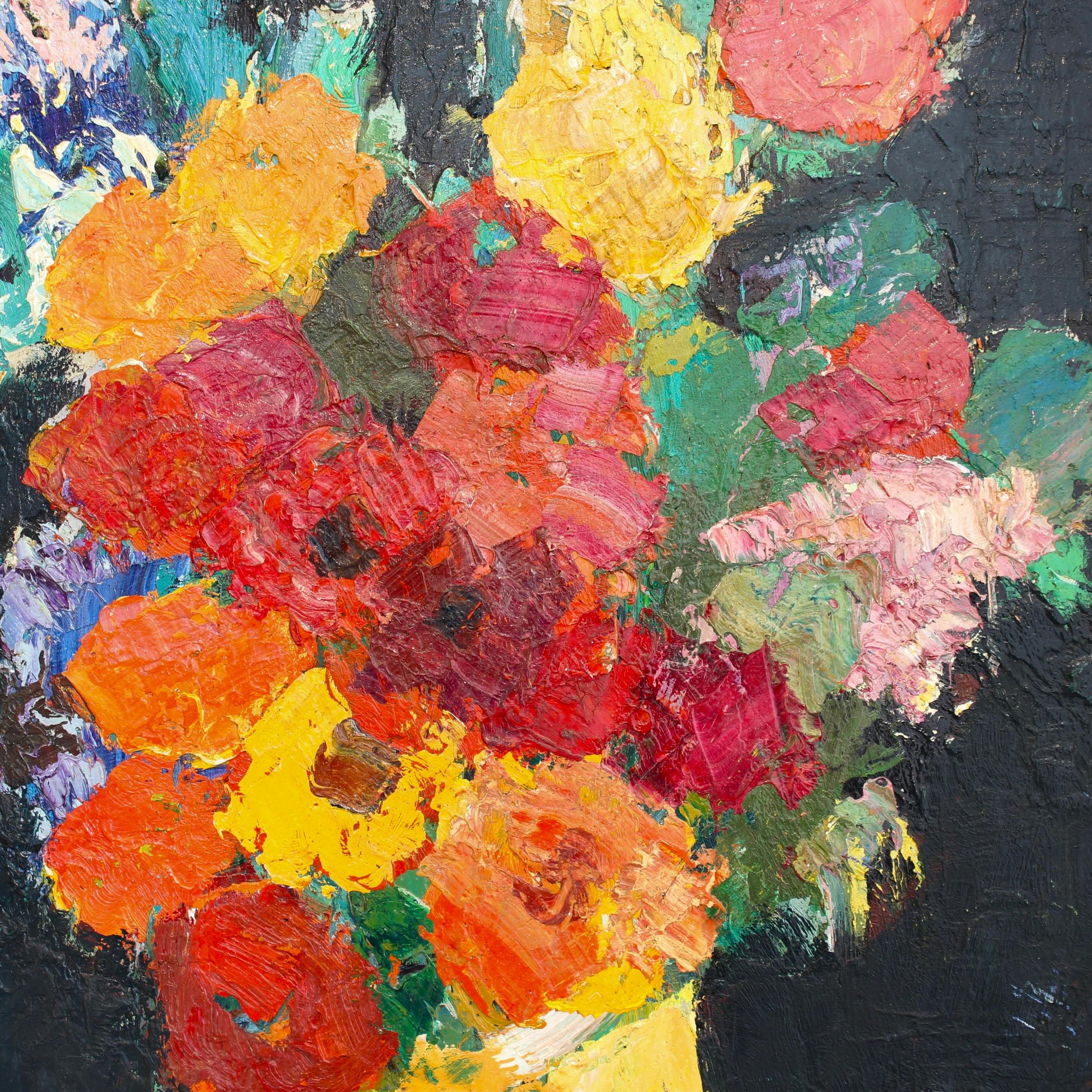 Bouquet in Yellow Vase For Sale 1