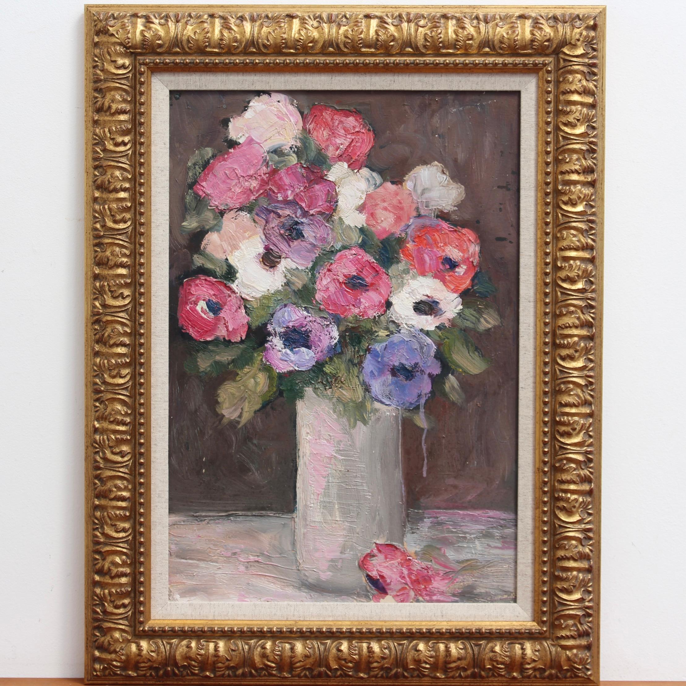 Bouquet de fleurs - Nature morte - Painting de Anna Costa