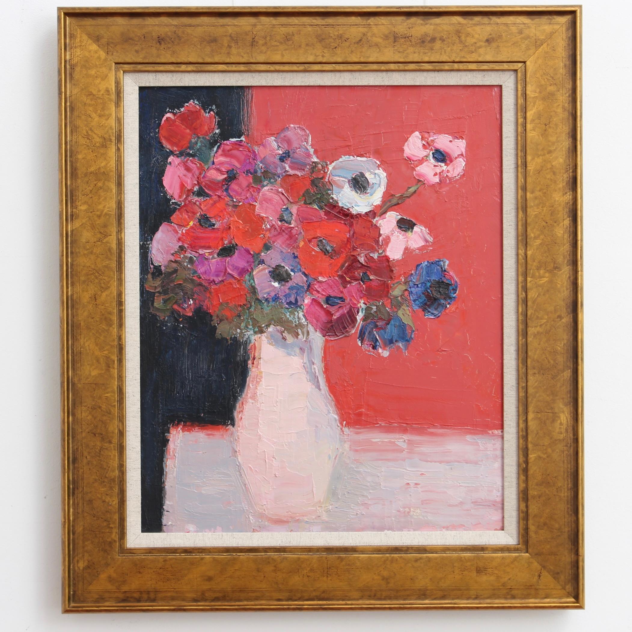 Still-Life Painting Anna Costa - Bouquet de fleurs" Nature morte à la peinture à l'huile