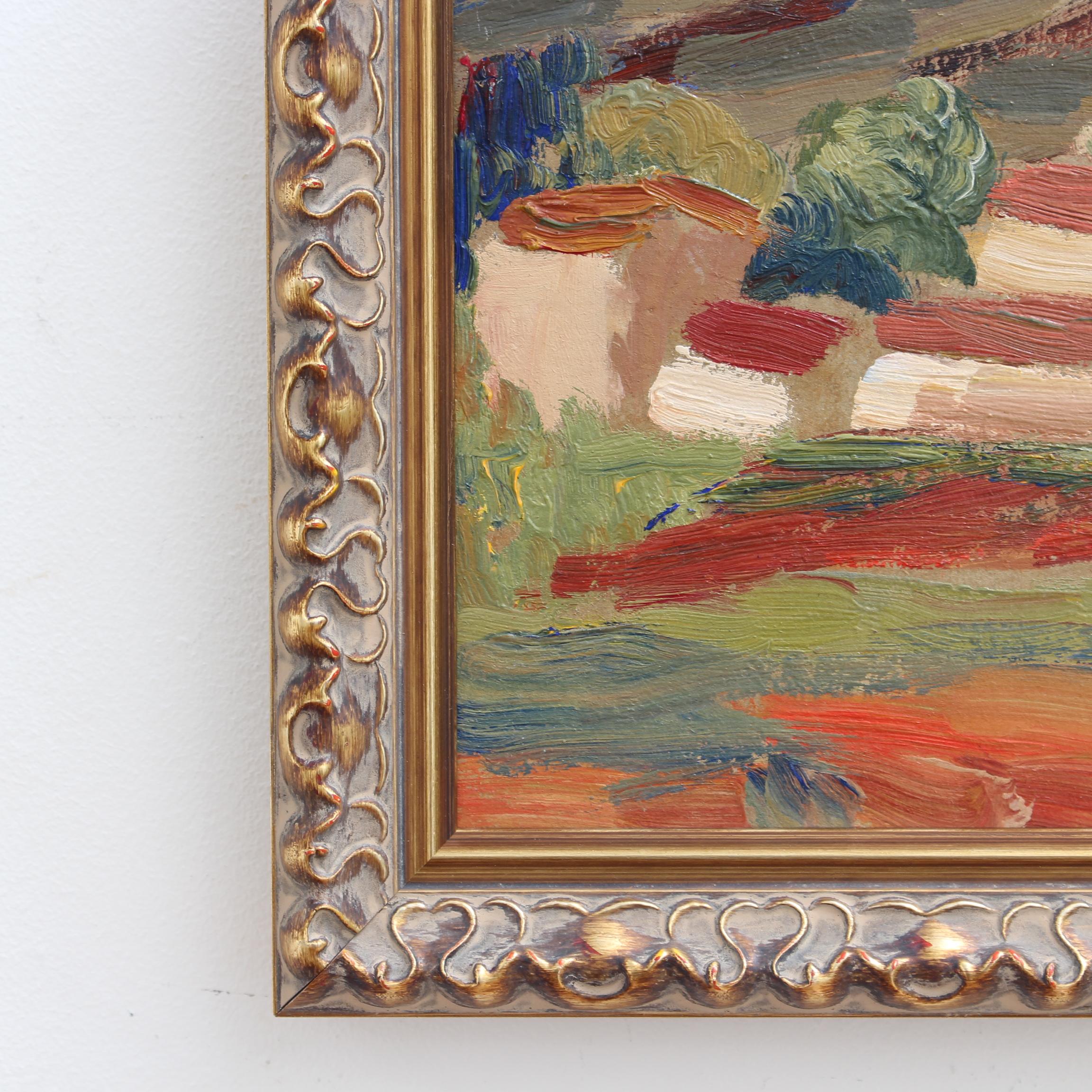 'Farm in Provence' French Vintage Landscape Oil Painting 11
