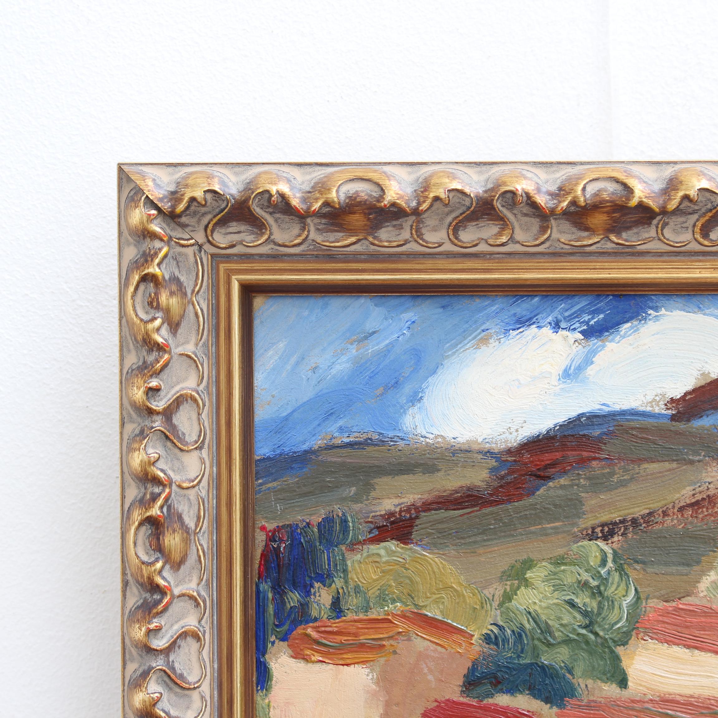 'Farm in Provence' French Vintage Landscape Oil Painting 6