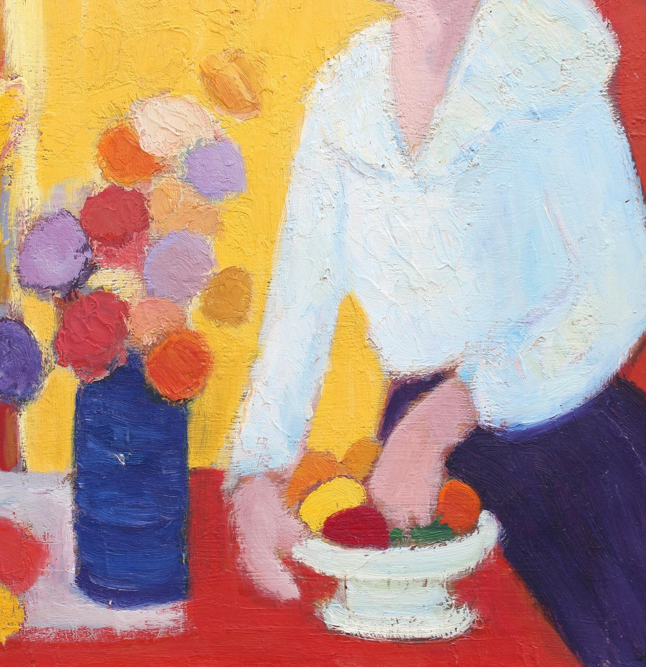 Retrato de mujer con flores y frutas 6