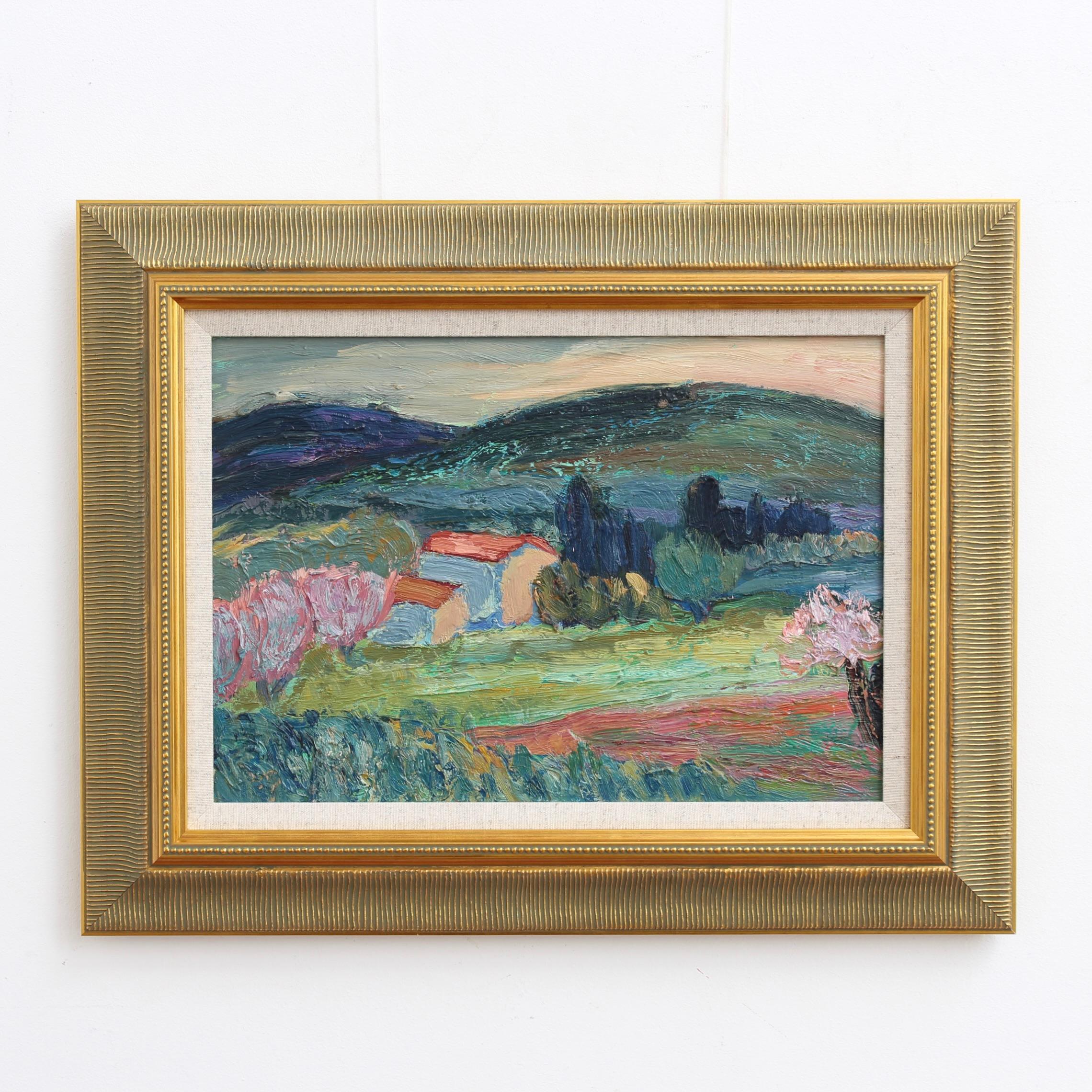 'Provencal Hillside' Landscape Oil Painting For Sale 2