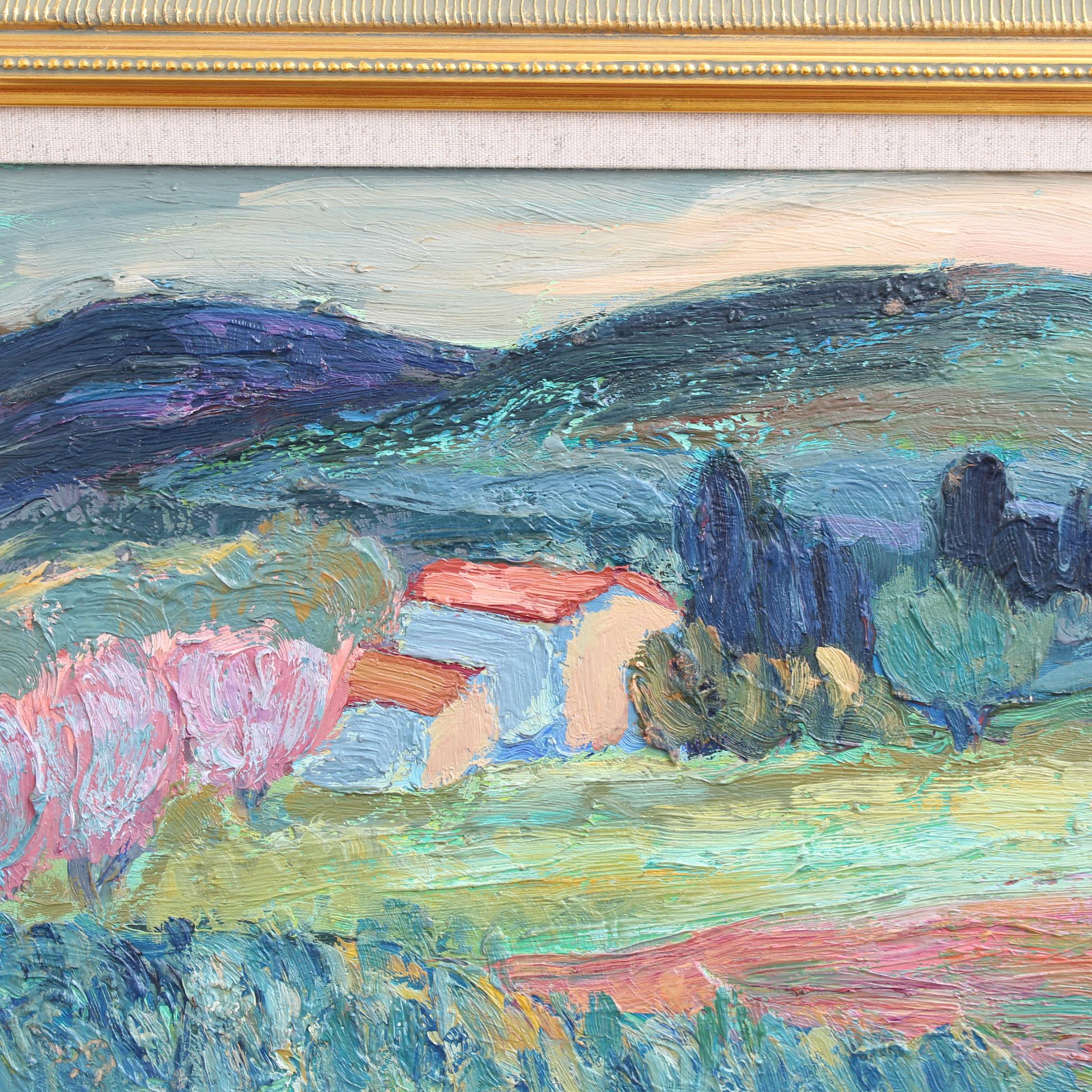 'Provencal Hillside' Landscape Oil Painting For Sale 5