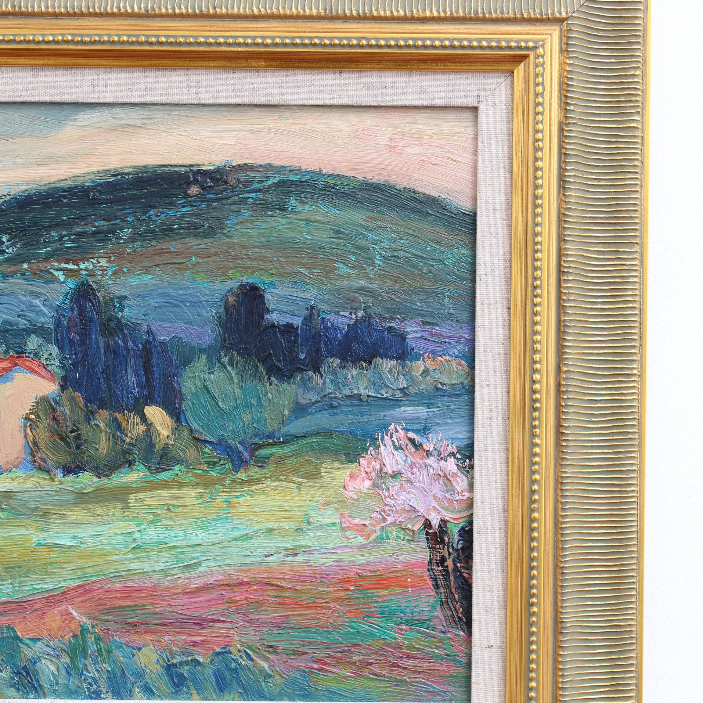 'Provencal Hillside' Landscape Oil Painting For Sale 6