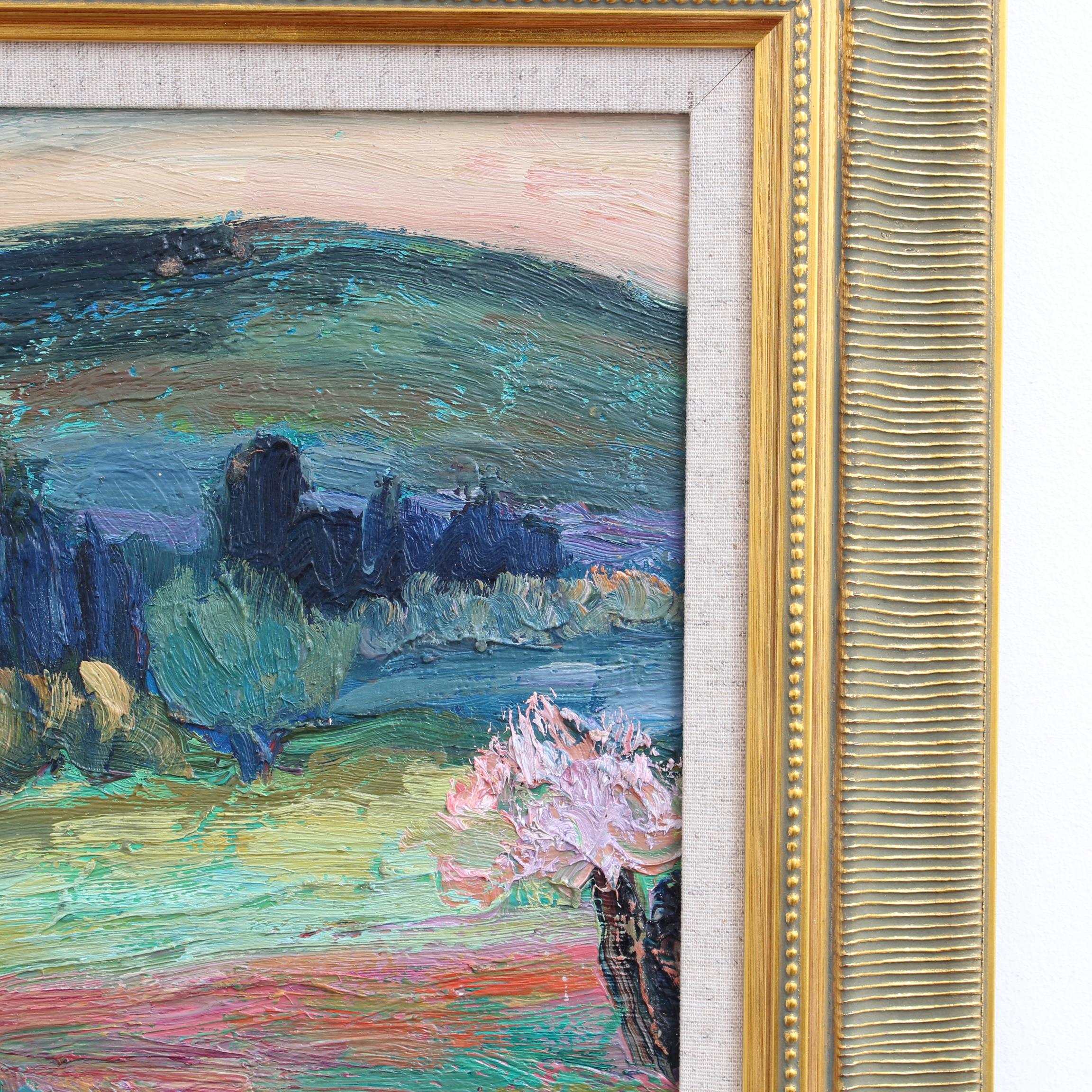 'Provencal Hillside' Landscape Oil Painting For Sale 7
