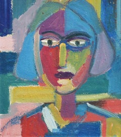 'Self Portrait of the Artist' by Anna Costa Modern Oil Painting