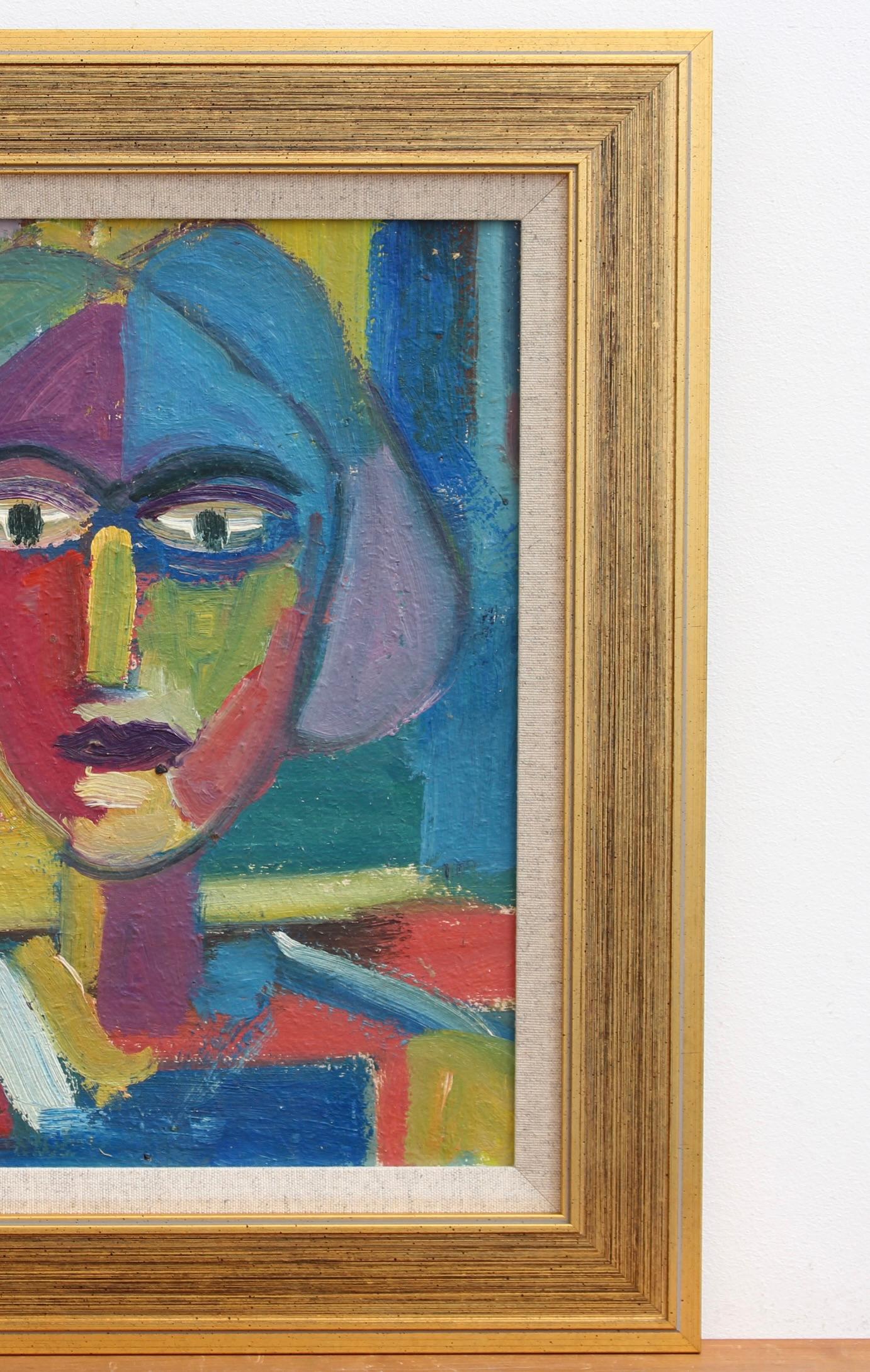 'Self Portrait of the Artist' by Anna Costa Modern Oil Painting 3