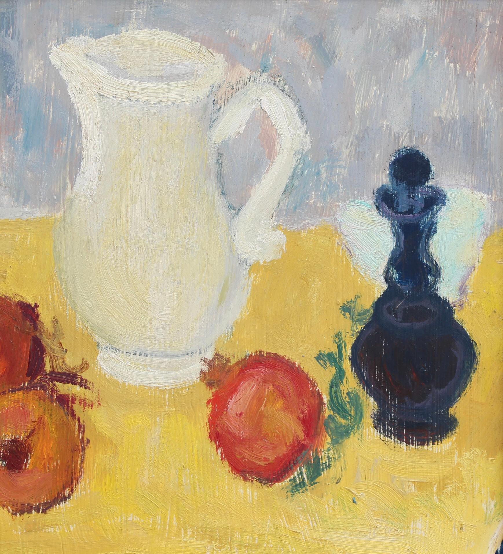 Still Life with White Pitcher and Fruit For Sale 3