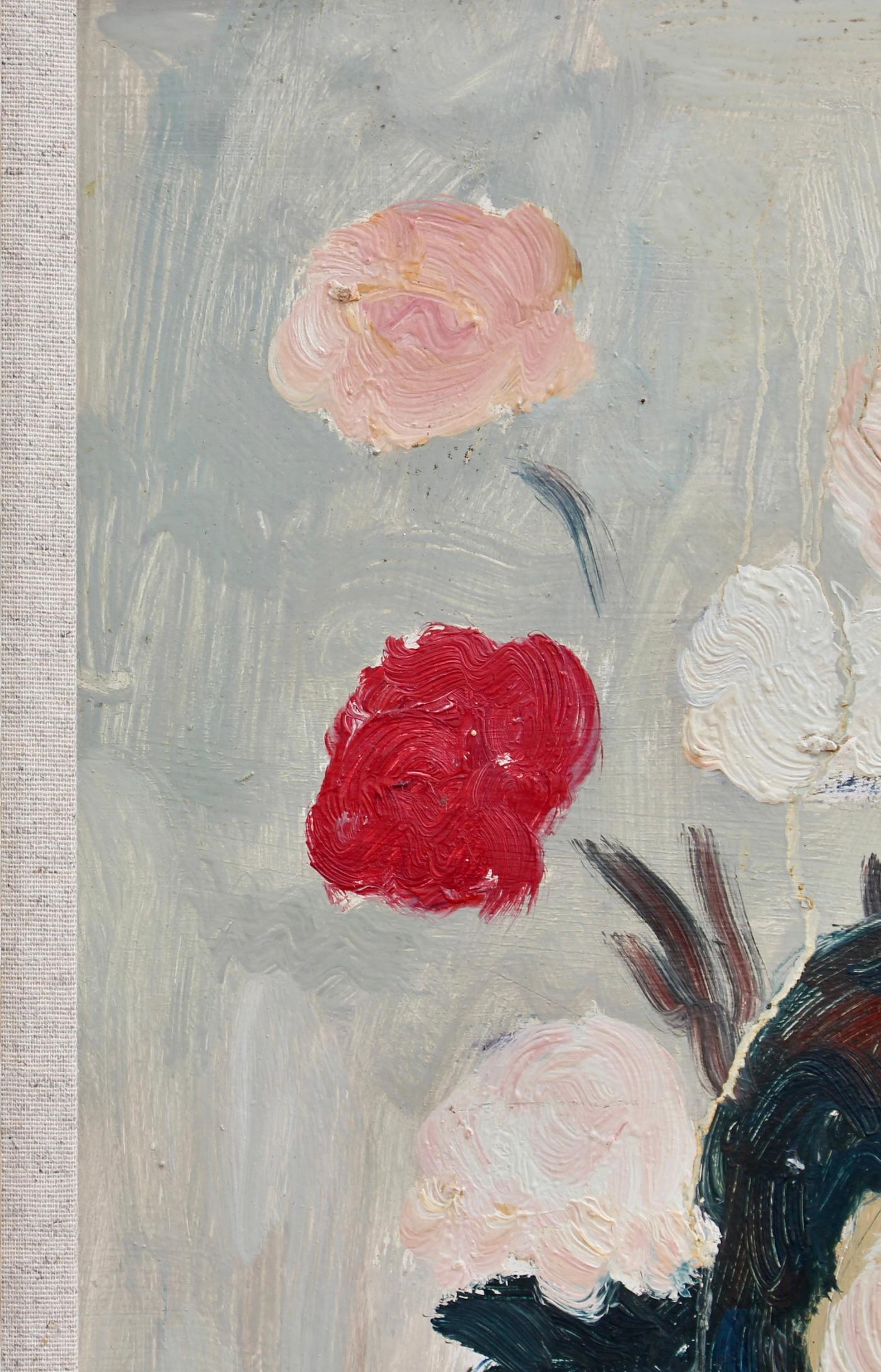 'Un Bouquet de Fleurs' by Anna Costa, French Still Life Oil Painting For Sale 3