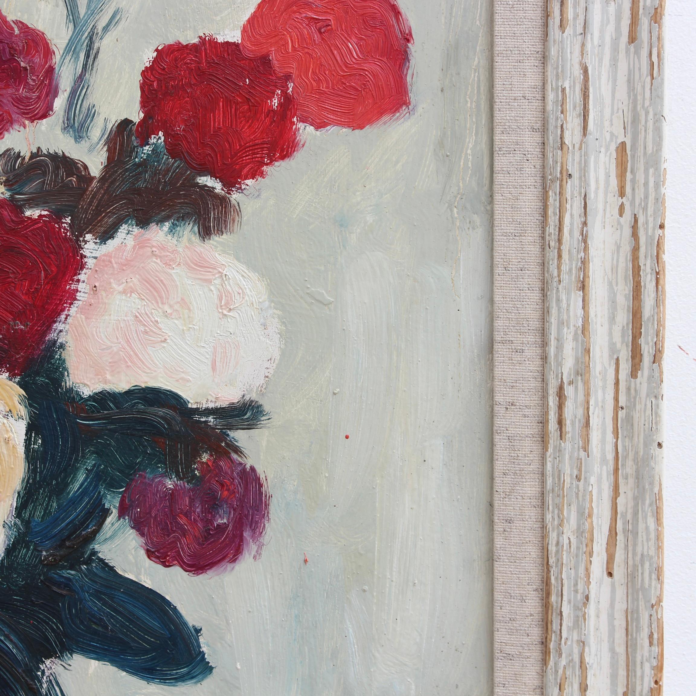 'Un Bouquet de Fleurs' by Anna Costa, French Still Life Oil Painting For Sale 7