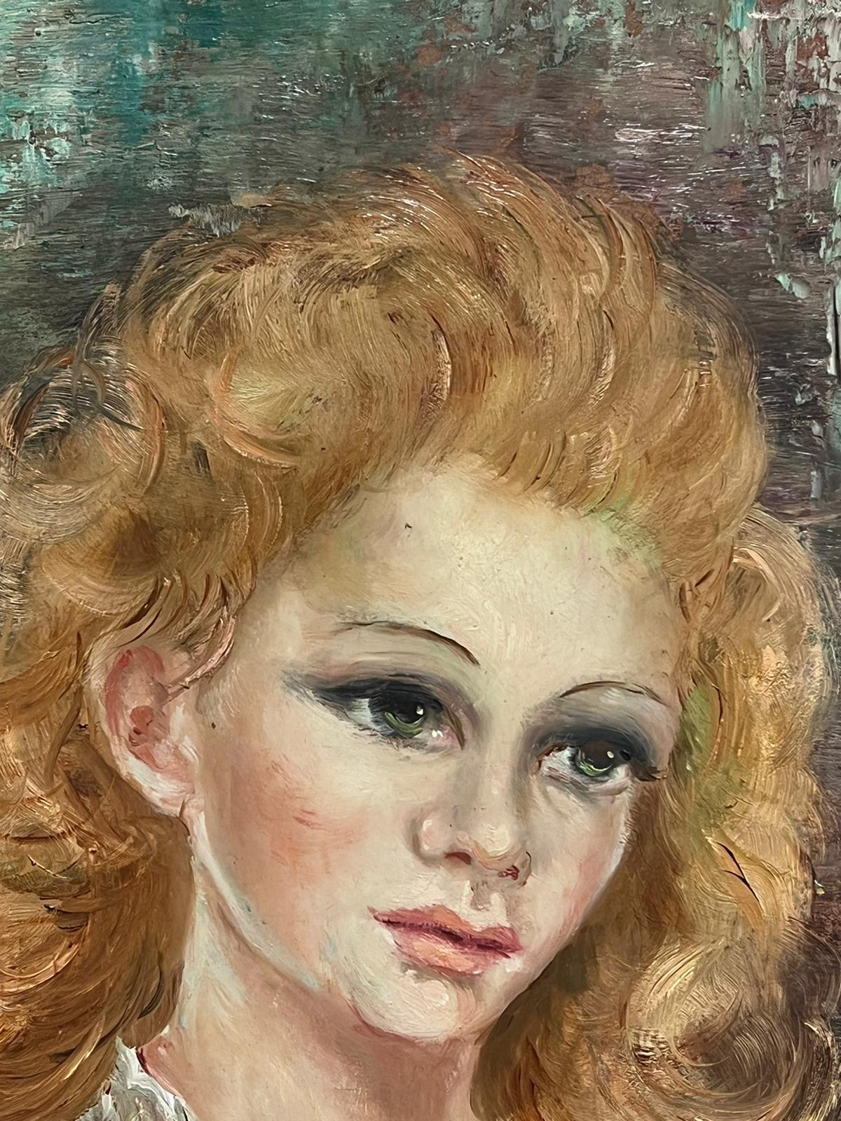 Portrait of a Young Lady
by Anna de Banguy (French mid 20th century)
signed oil on board, framed
framed: 29 x 23 inches
painting: 23 x 17 inches
provenance: private collection, France
condition: very good and sound condition 