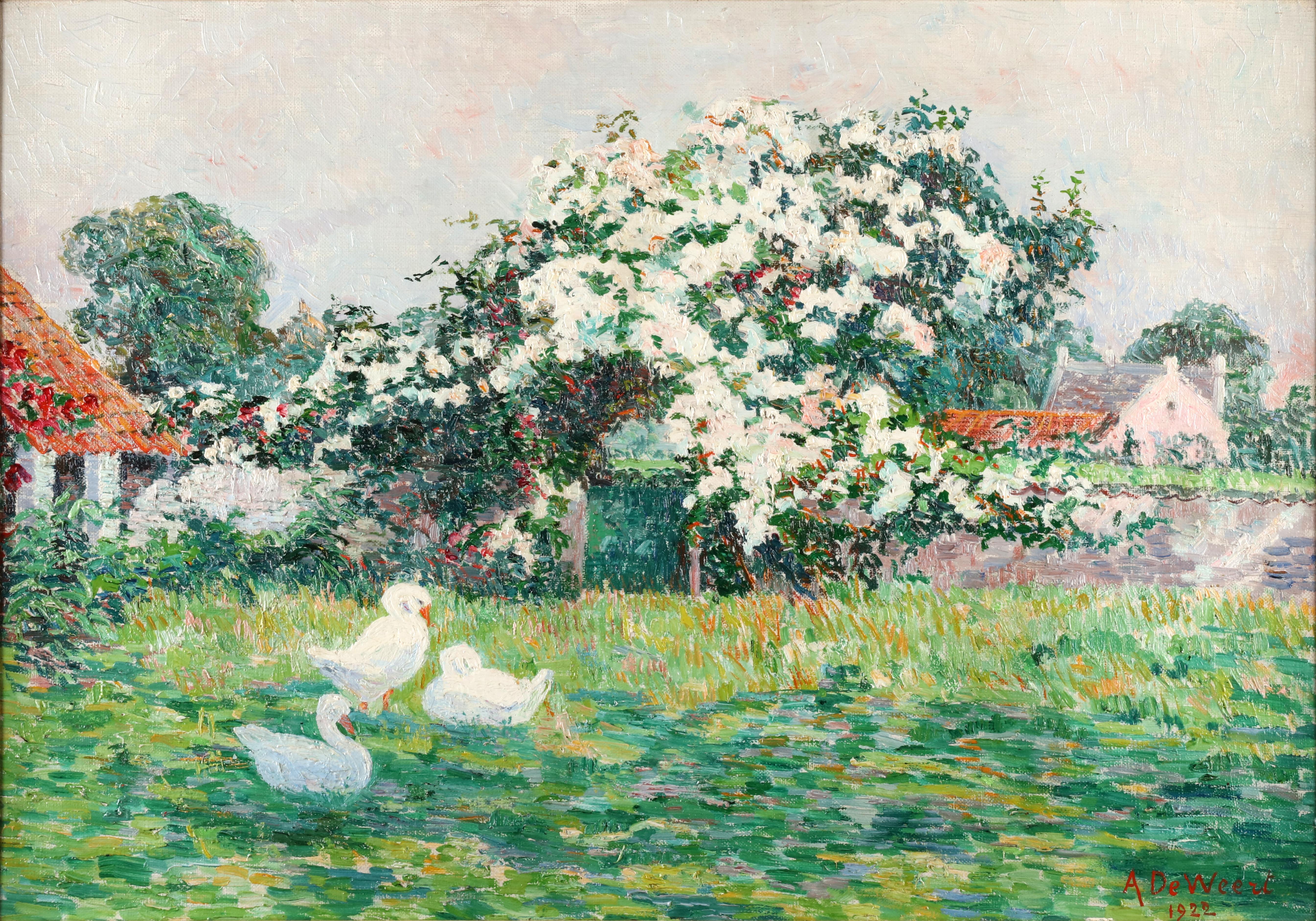 L'heure d'été - Anna de Weert (1867 - 1950) - Impressionist Painting by Anna De Weert