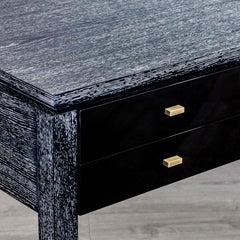 21st Century Anna Desk in Black Limed Oak, Handcrafted in Portugal by Duistt