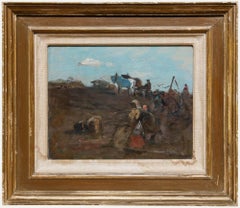 Anna Dixon (1873-1959) - Olio del primo Novecento, Lavorare i campi
