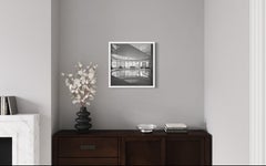 Geometric Architectural Photo: Black & White Square Pool Captured on Film