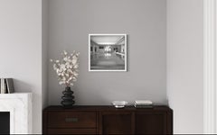 Lustrous Architectural Photo: Black & White Square Pool Captured on Film