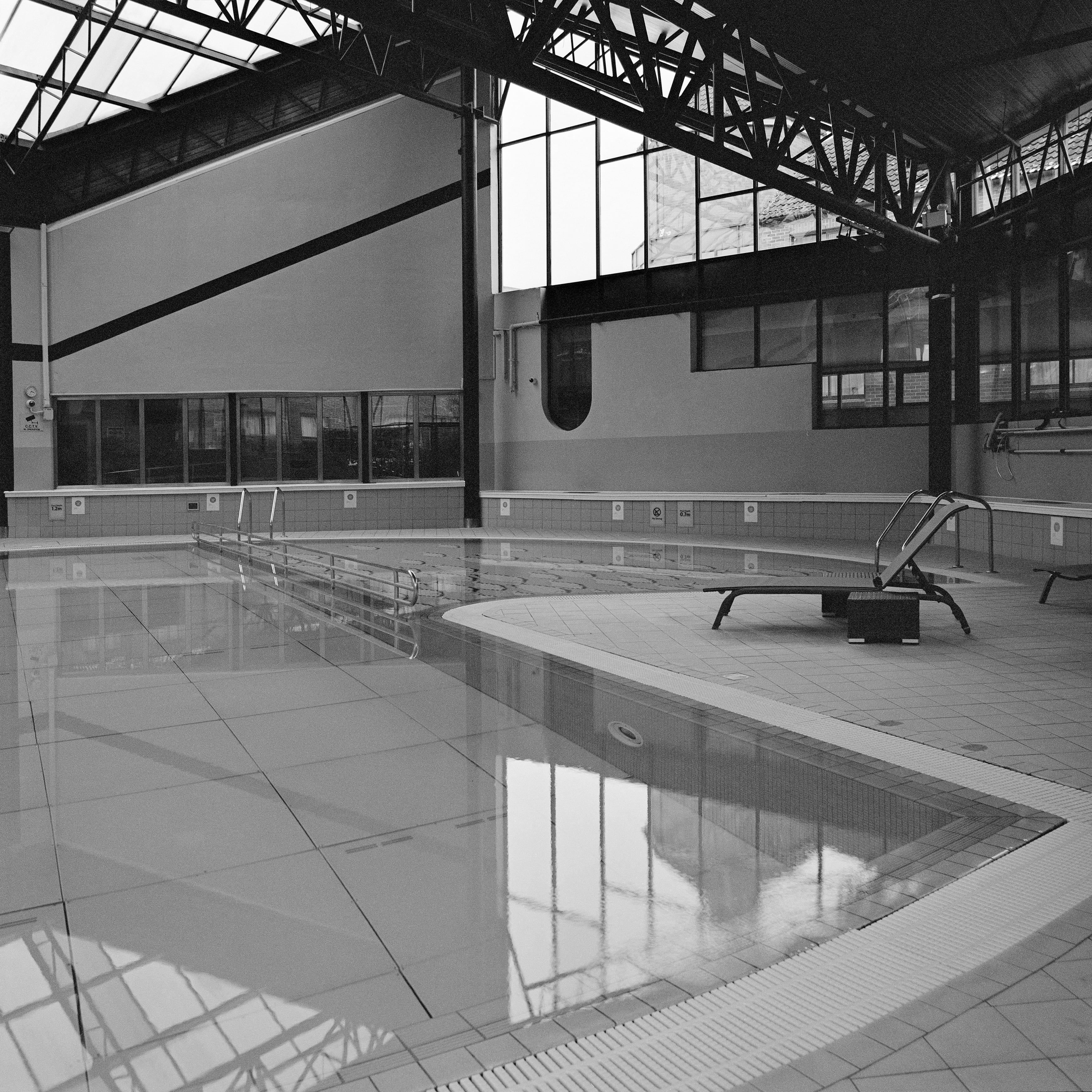 Monochrome Square Architecture Photography: Swimming Pool Design