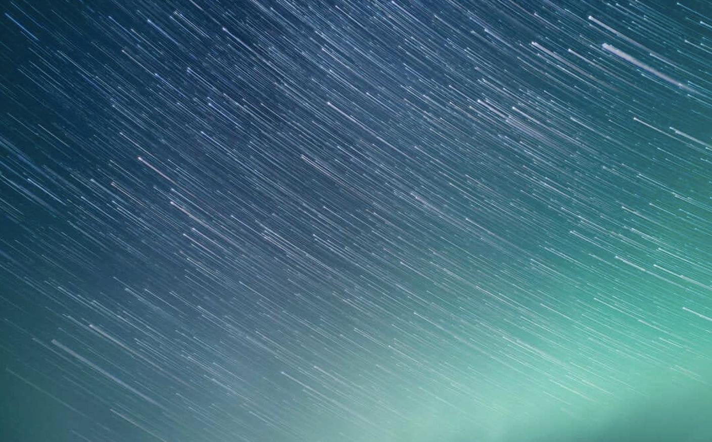 Green photograph of Northern Lights. Floating frame, museum glass - Photograph by Anna Dobrovolskaya-Mints