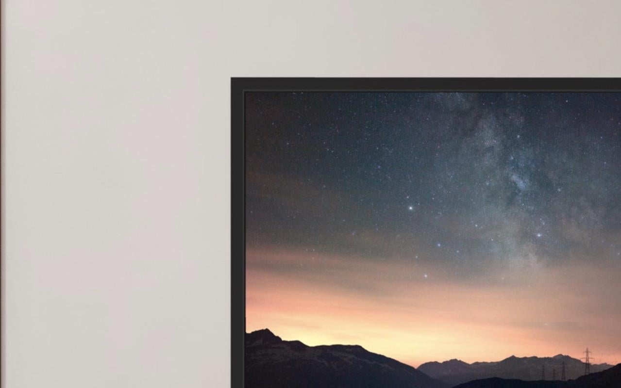 Jupiter & Milky Way in Switzerland. Alpine photo, floating frame, museum glass - Black Color Photograph by Anna Dobrovolskaya-Mints