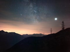 Jupiter & Milky Way in Switzerland. Color photo by Anna Dobrovolskaya-Mints
