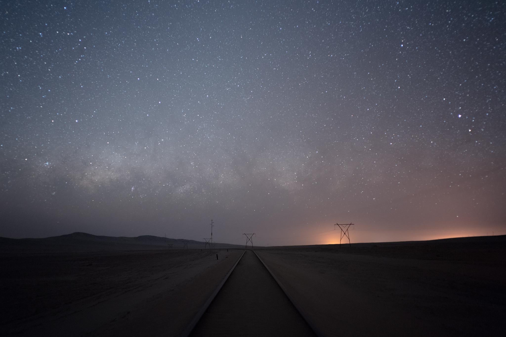  Night blue photo of Milky Way in Namibia. Photograph by Anna Dobrovolskaya-Mint