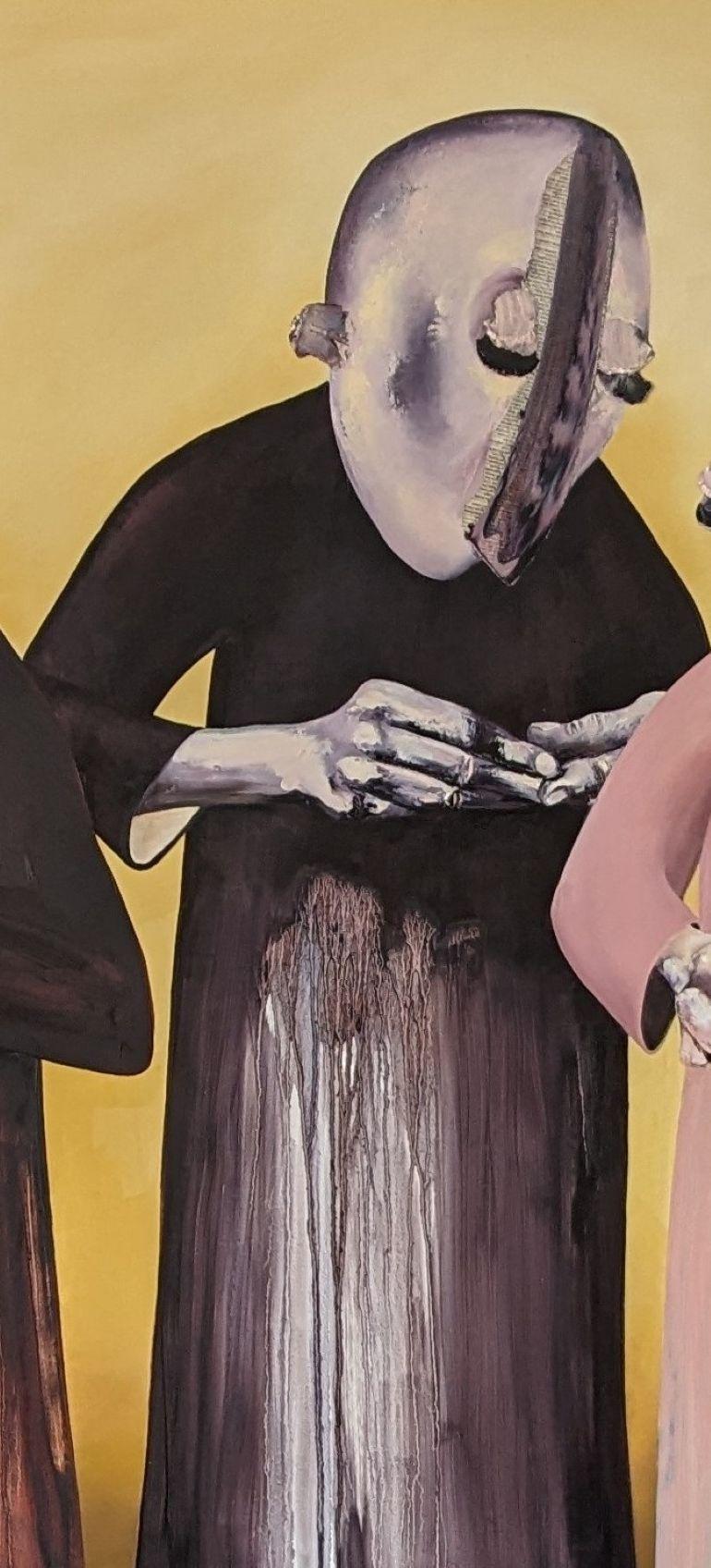Forefarthers - Surrealist Painting by Anna E Davies