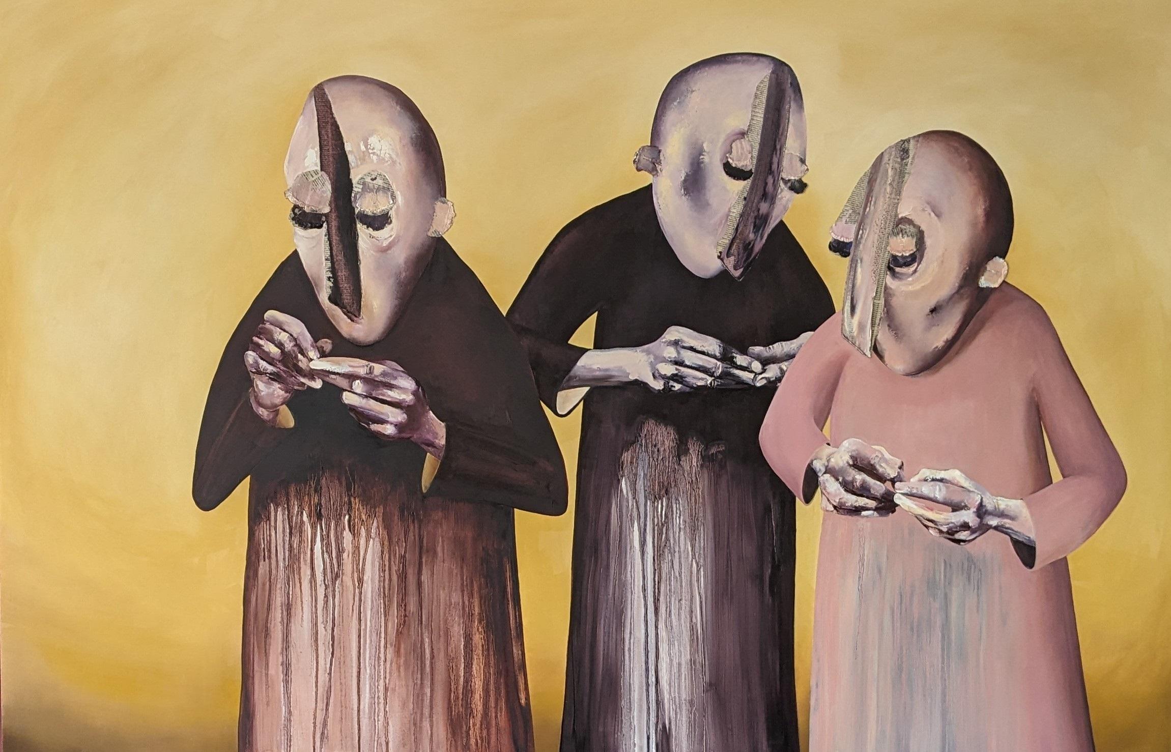 Anna E Davies Figurative Painting - Forefarthers