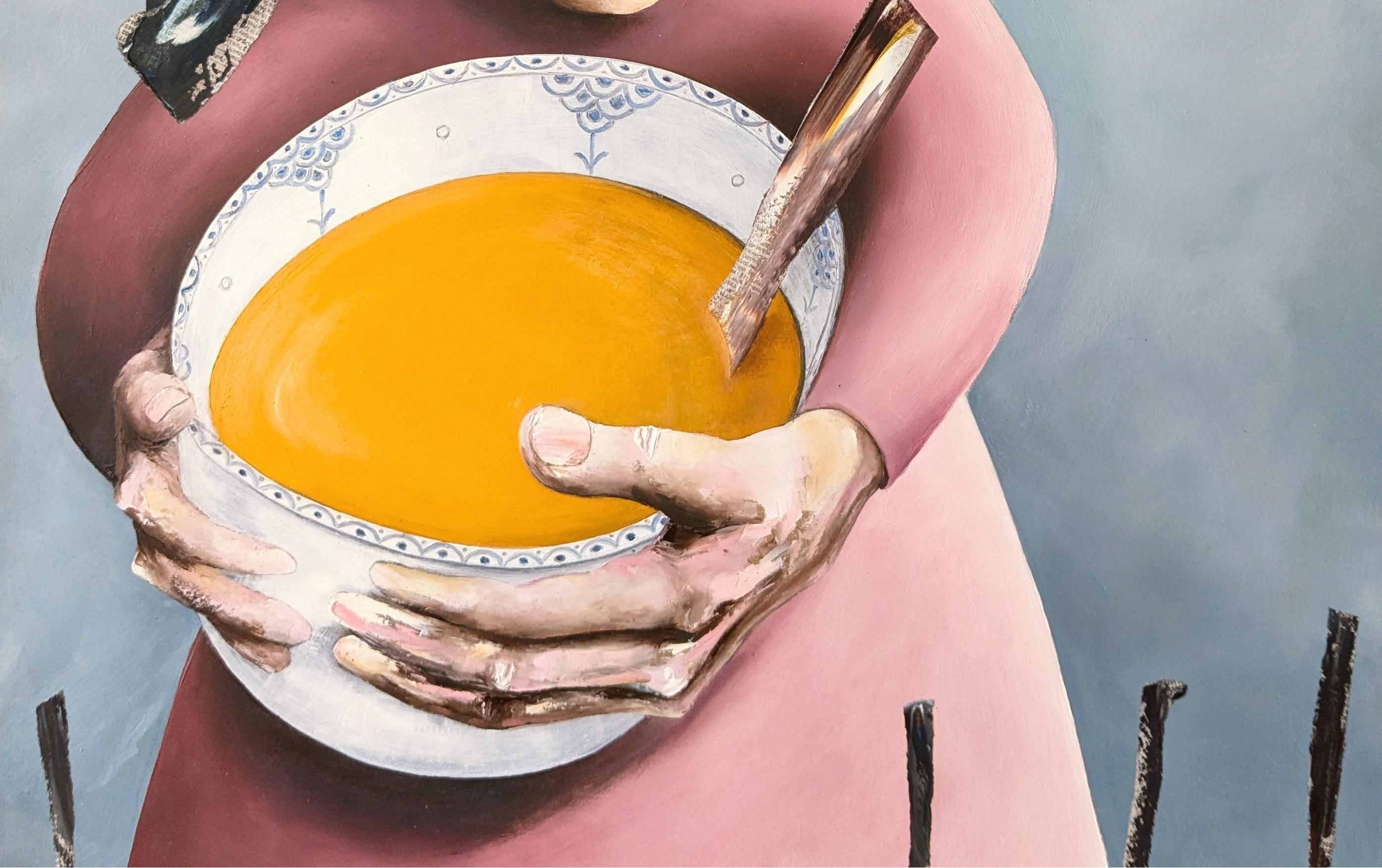 Milk and Honey - Surrealist Painting by Anna E Davies