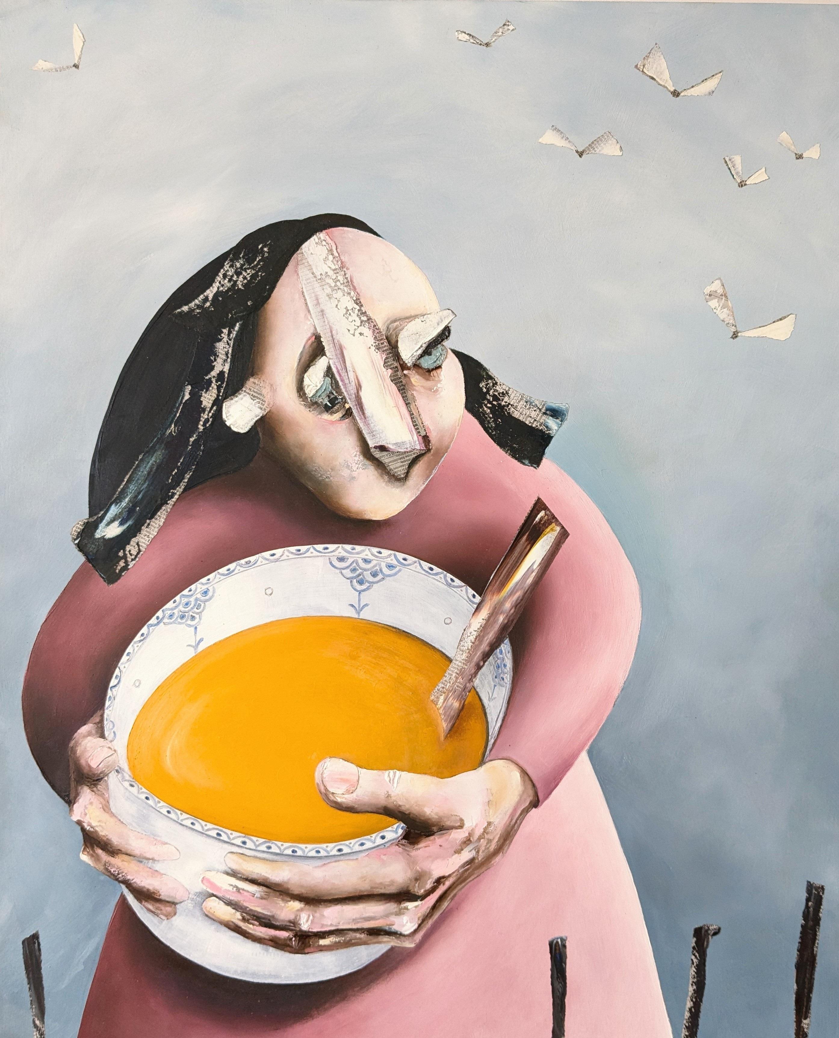 Anna E Davies Figurative Painting - Milk and Honey