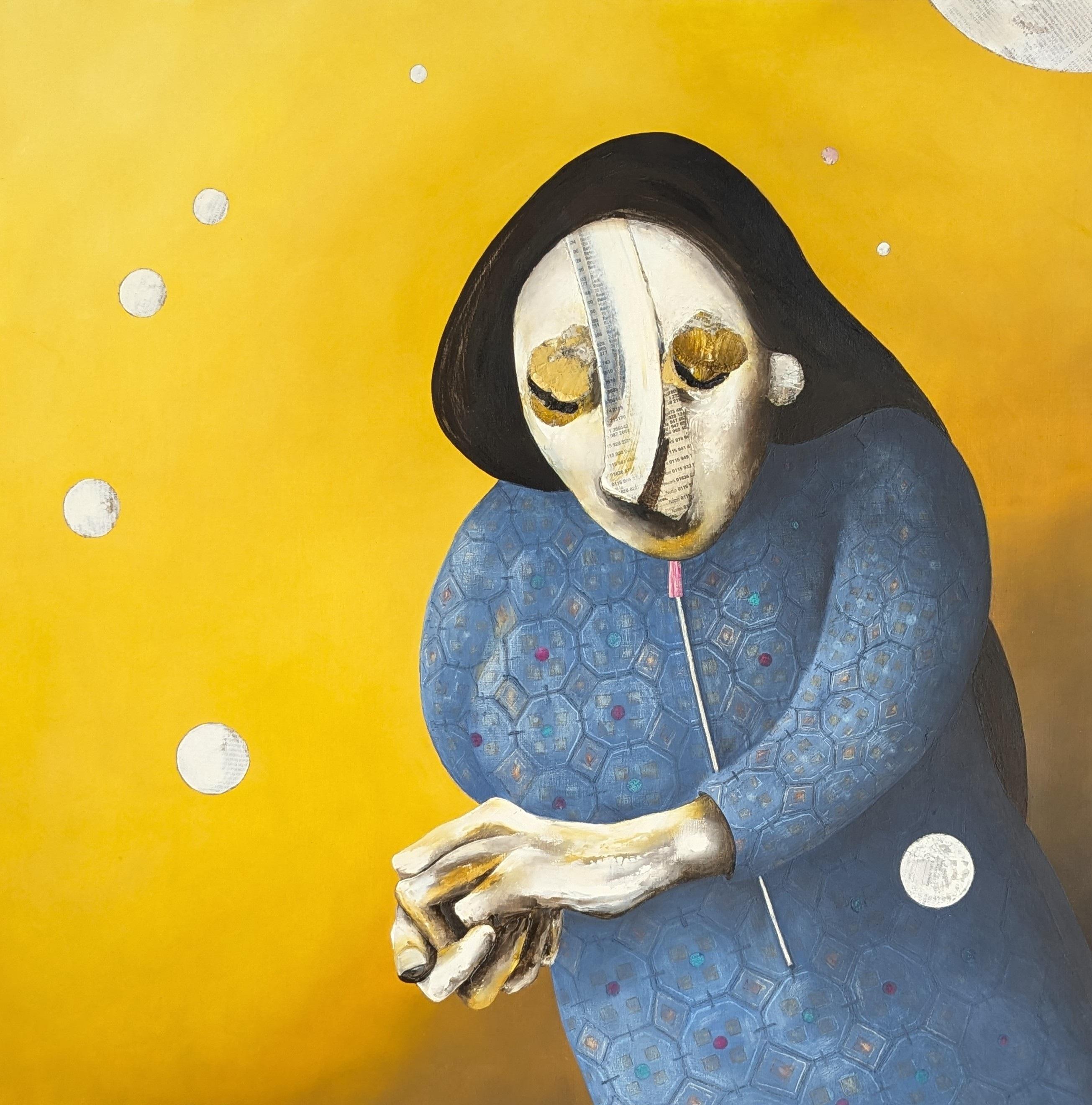 Anna E Davies Figurative Painting - The Candles