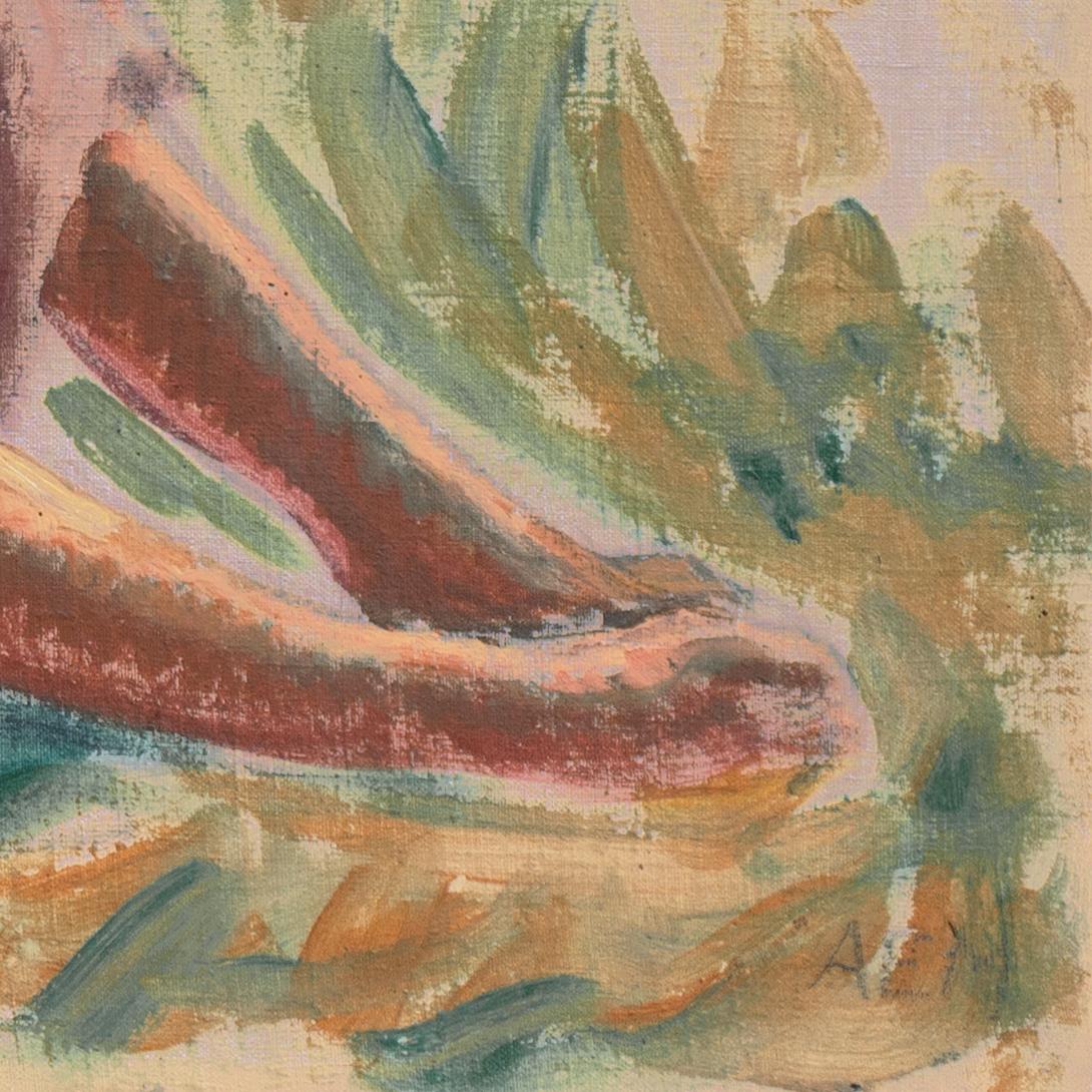 Mère et enfant, femme impressionniste, Paris, Académie Julian, Benezit - Painting de Anna E Munch