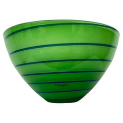 Anna Ehrner for Kosta Boda Epoque Green Stripe bowl