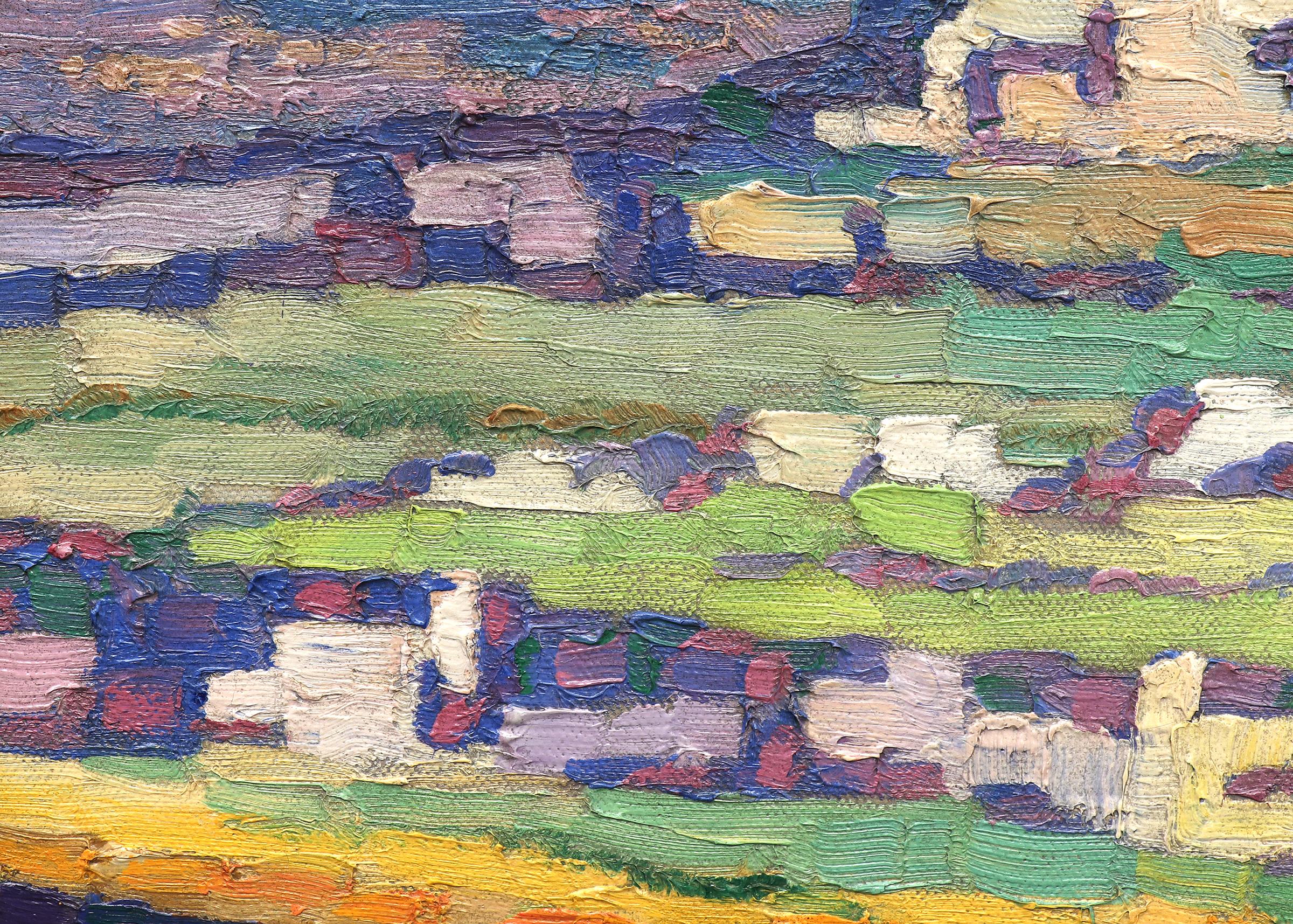 Chalk Butte (Montana), 1916 Oil Landscape Painting, American Impressionist  2